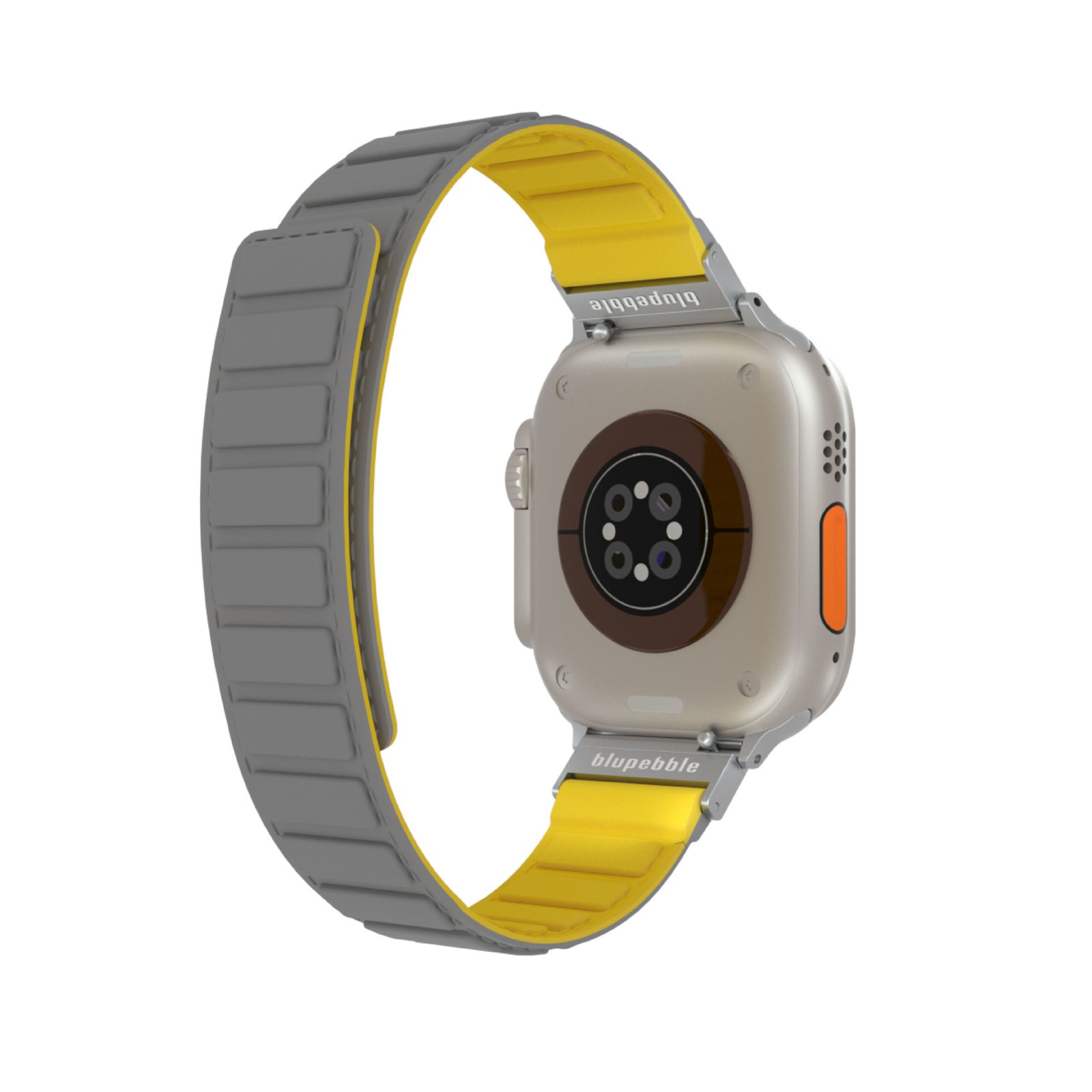BLUPEBBLE CINQUE TORRI SILICONE REVERSIBLE MAGNETIC STRAP 49/45/44/42MM GREY/YELLOW BP-CTORRI49-GYY thumbnail 7