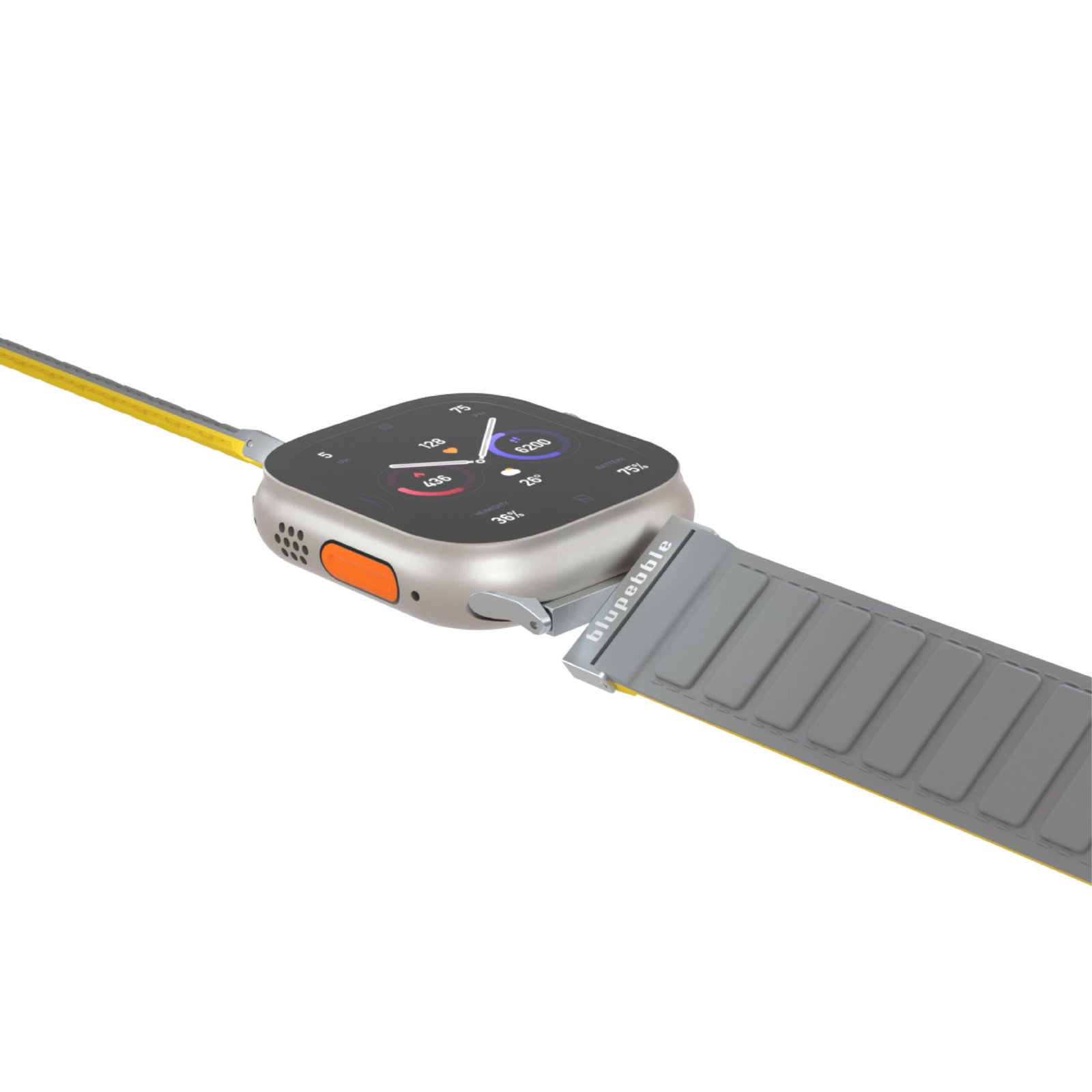 BLUPEBBLE CINQUE TORRI SILICONE REVERSIBLE MAGNETIC STRAP 49/45/44/42MM GREY/YELLOW BP-CTORRI49-GYY thumbnail 11