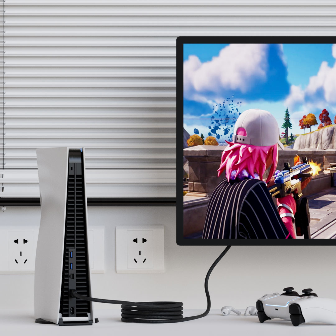 BLUPEBBLE 16K HDMI TO HDMI 2.2 ALUMINUM HOUSING SUPPORT 16K/60Z CABLE 2M BLACK BP-HD16KGEN2-AG2-BK thumbnail 8