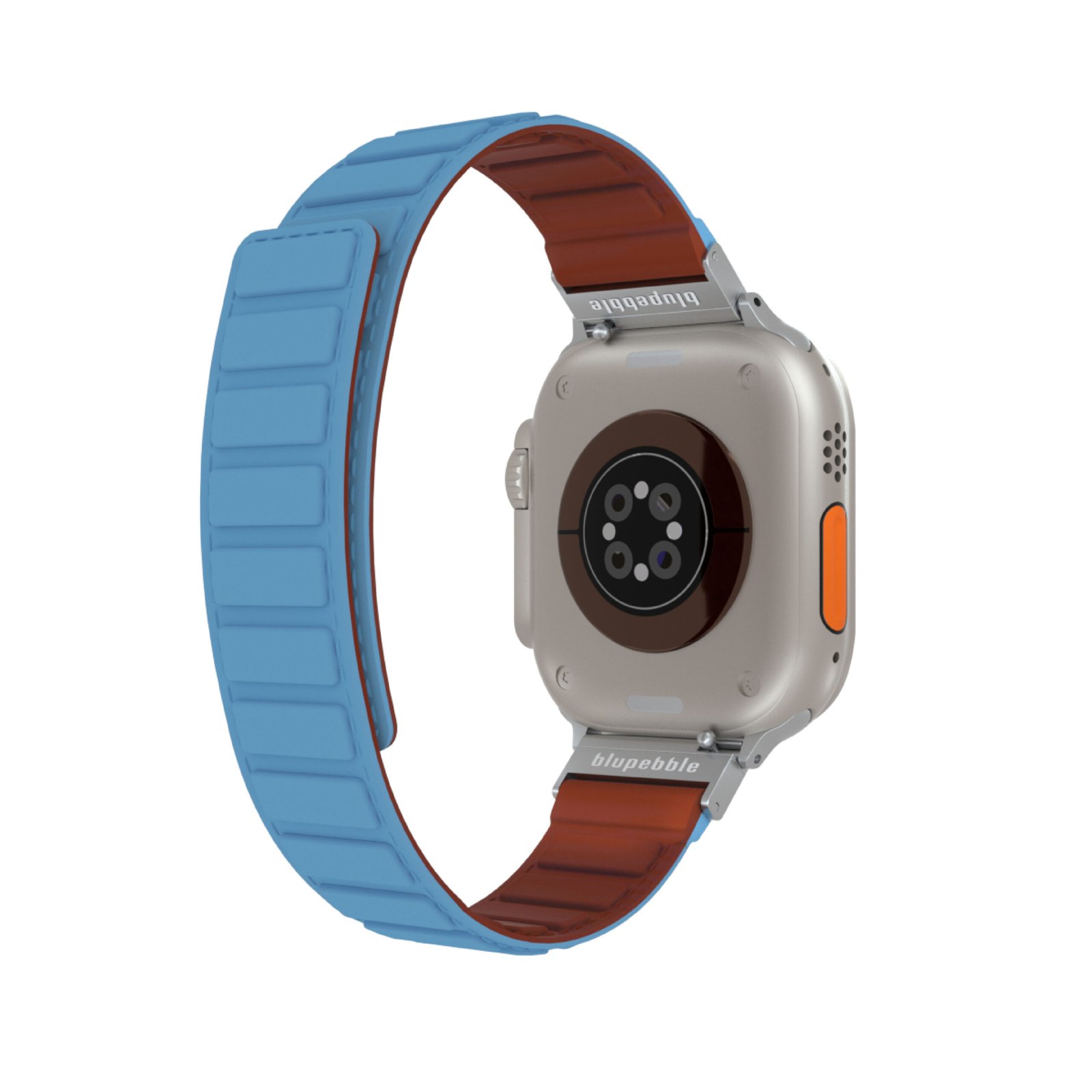 BLUPEBBLE HOCHFEILER SILICONE REVERSIBLE MAGNETIC STRAP 49/45/44/42MM BLUE/BROWN BP-HOCHFEI49-BLBR thumbnail 7