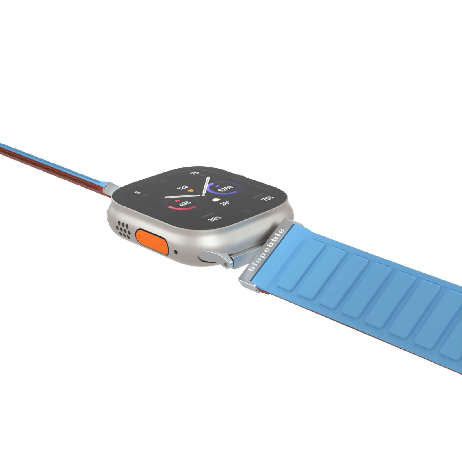 BLUPEBBLE HOCHFEILER SILICONE REVERSIBLE MAGNETIC STRAP 49/45/44/42MM BLUE/BROWN BP-HOCHFEI49-BLBR thumbnail 11