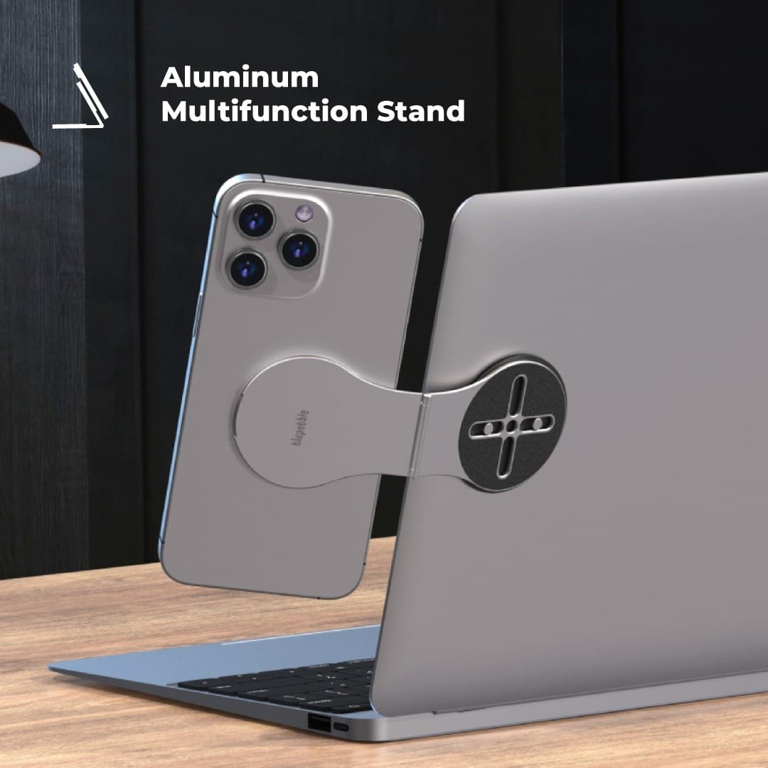 BLUPEBBLE LUMI MAG MAGNETIC ALUMINIUM ALLOY STAND WITH LED LIGHT GREY BP-LUMIMAG-GY thumbnail 12