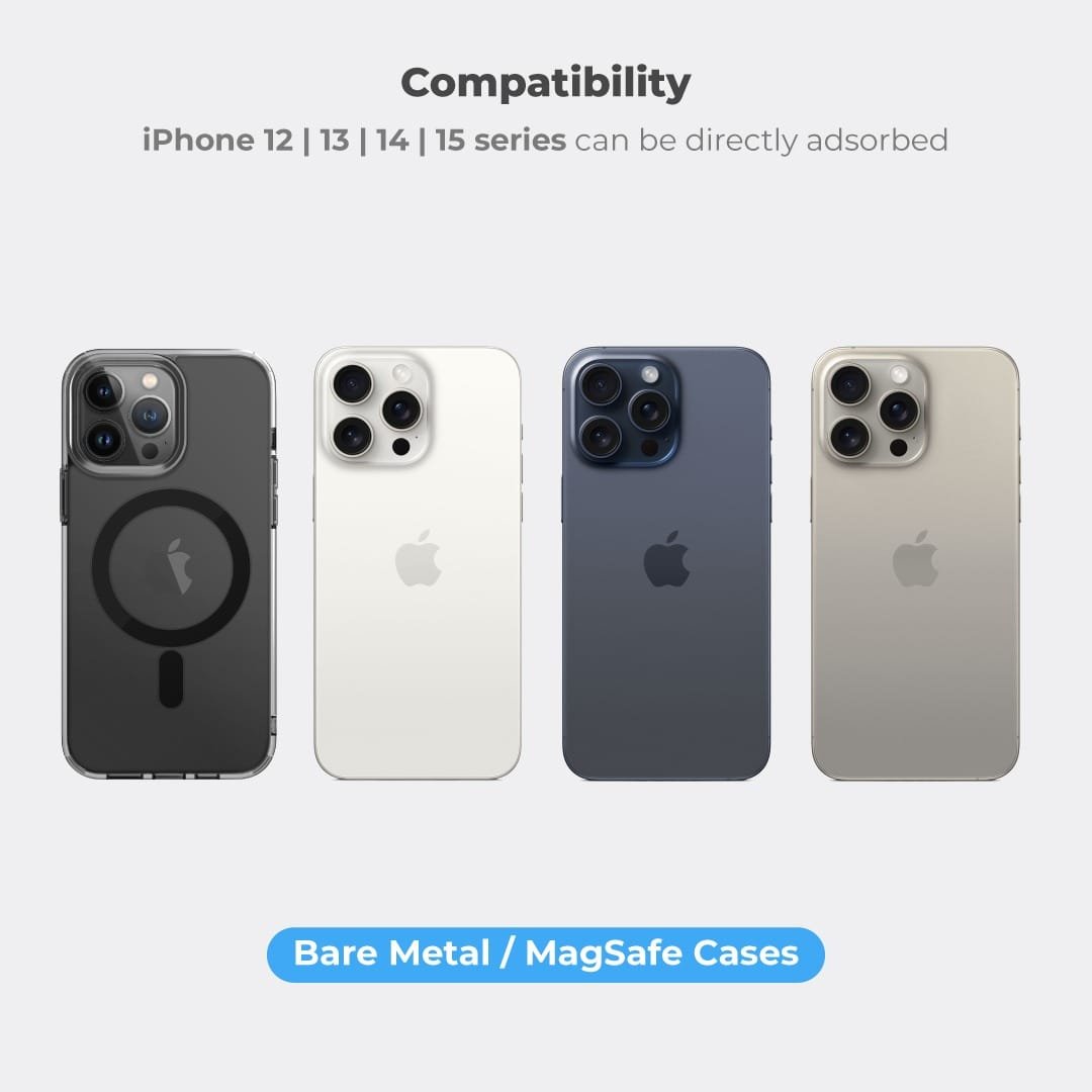 BLUPEBBLE LUMI MAG MAGNETIC ALUMINIUM ALLOY STAND WITH LED LIGHT GREY BP-LUMIMAG-GY thumbnail 21