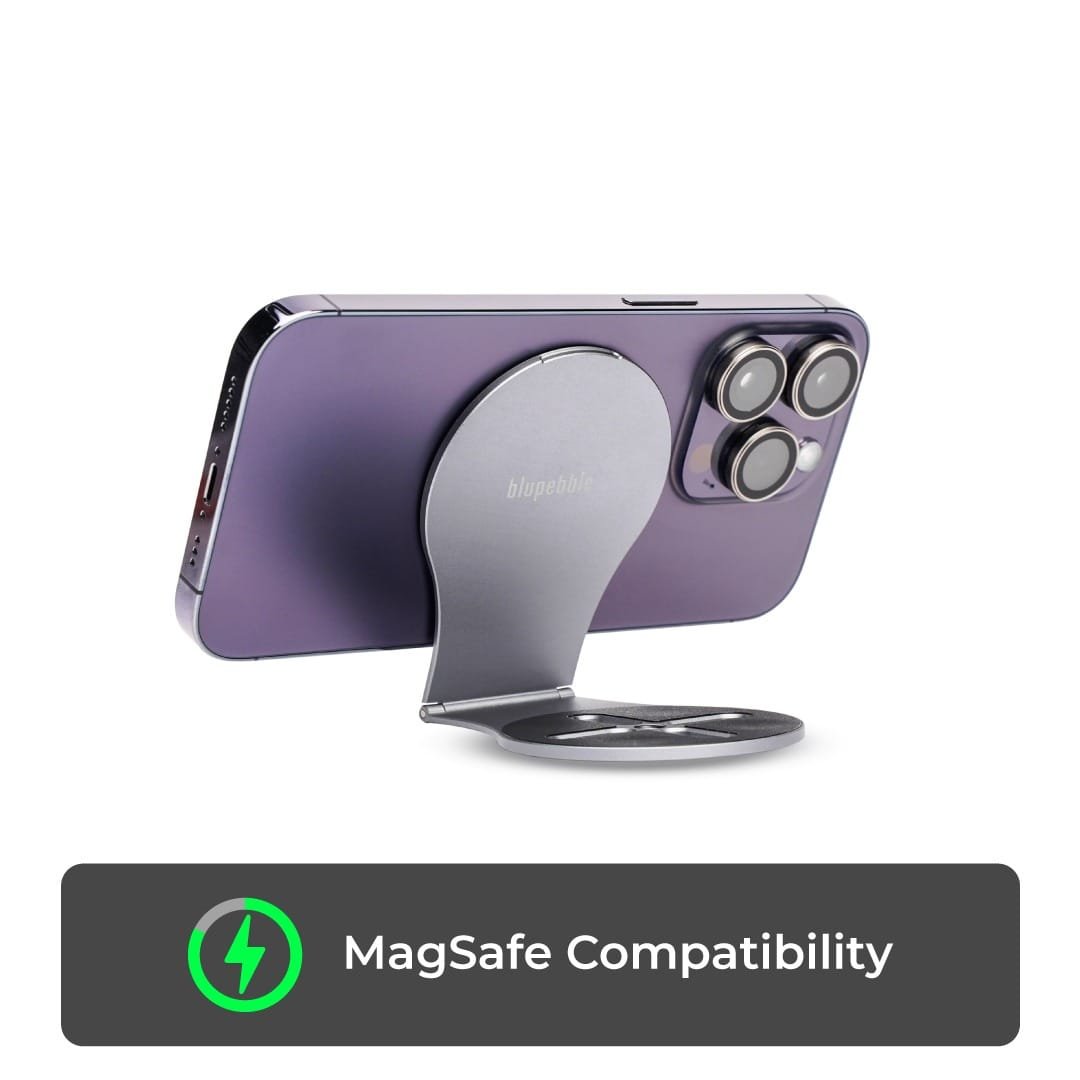 BLUPEBBLE LUMI MAG MAGNETIC ALUMINIUM ALLOY STAND WITH LED LIGHT GREY BP-LUMIMAG-GY thumbnail 18
