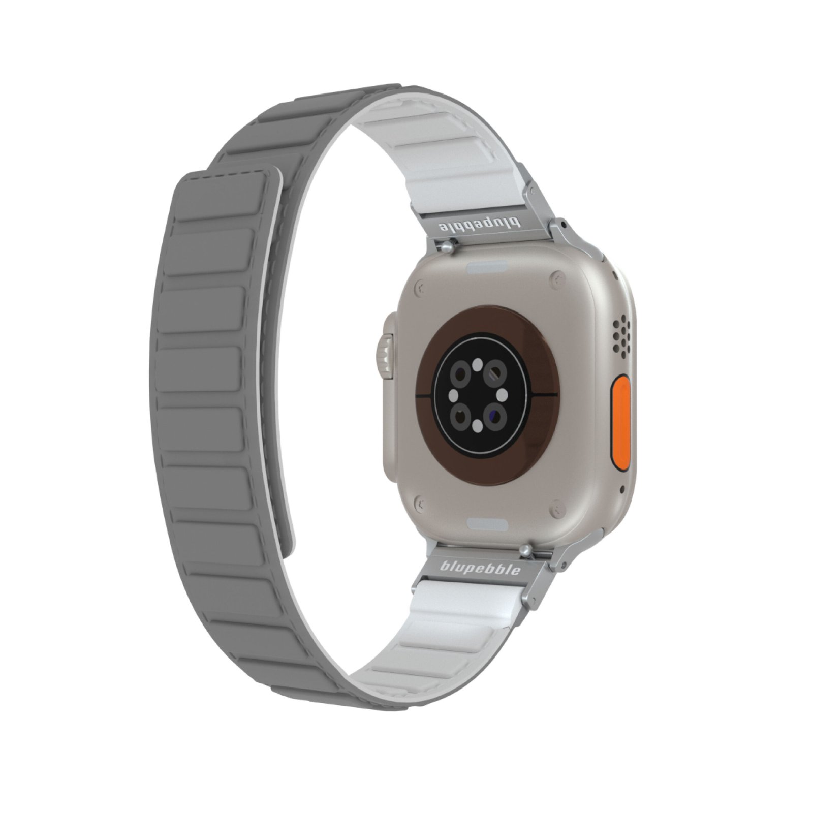 BLUPEBBLE MARMOLADA SILICONE REVERSIBLE MAGNETIC STRAP 49/45/44/42MM GREY/WHITE BP-MARMOL49-GYWH thumbnail 7