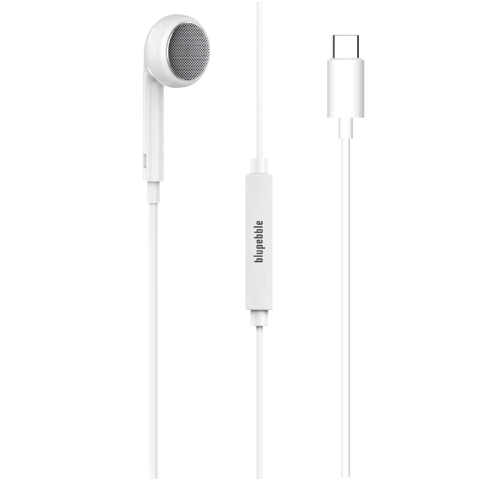 BLUPEBBLE MONO STEREO EARPHONE WITH TYPE-C CONNECTOR 1.2 METER WHITE BP-MONOTC-WH thumbnail 7