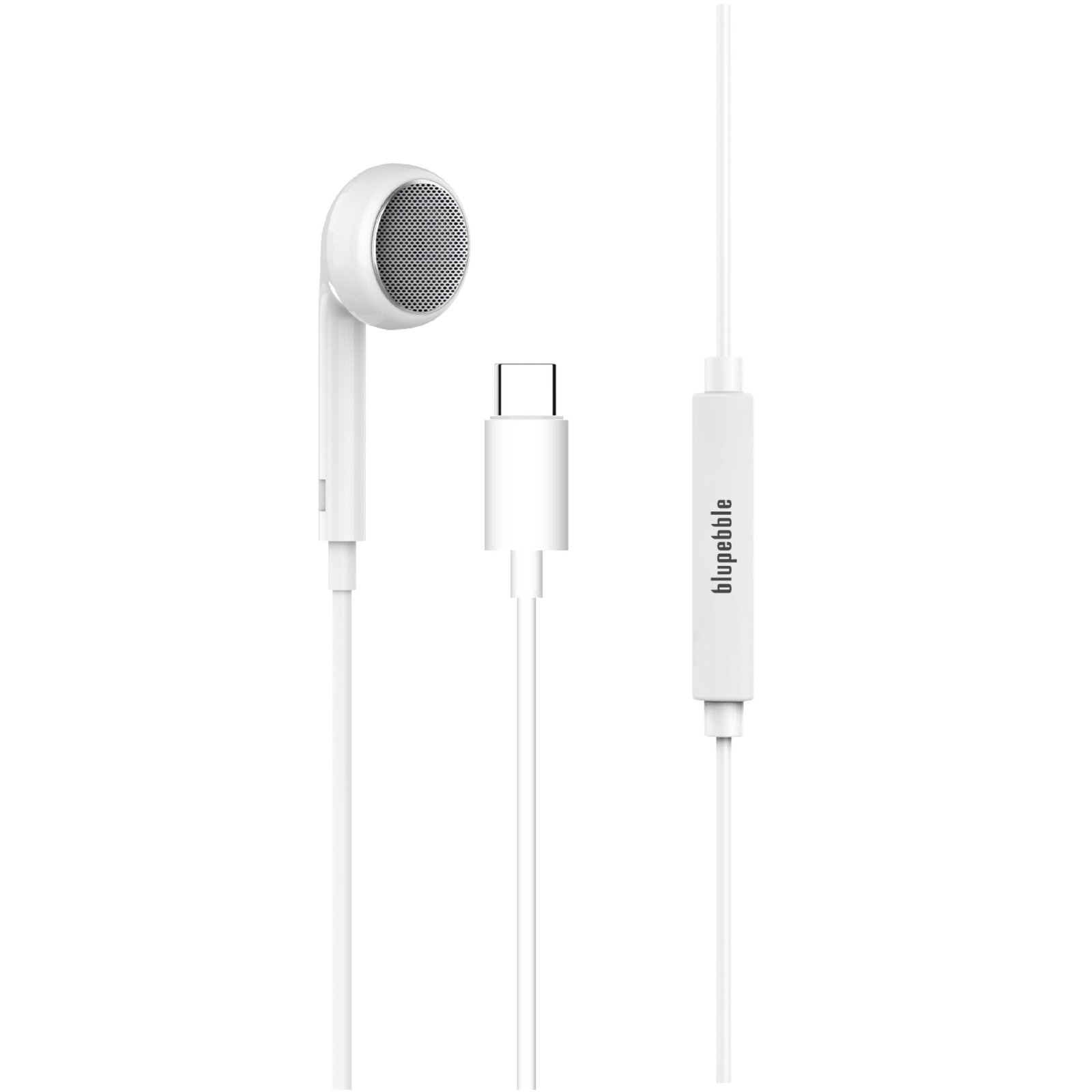 BLUPEBBLE MONO STEREO EARPHONE WITH TYPE-C CONNECTOR 1.2 METER WHITE BP-MONOTC-WH thumbnail 8
