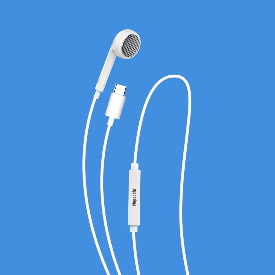 BLUPEBBLE MONO STEREO EARPHONE WITH TYPE-C CONNECTOR 1.2 METER WHITE BP-MONOTC-WH thumbnail 9