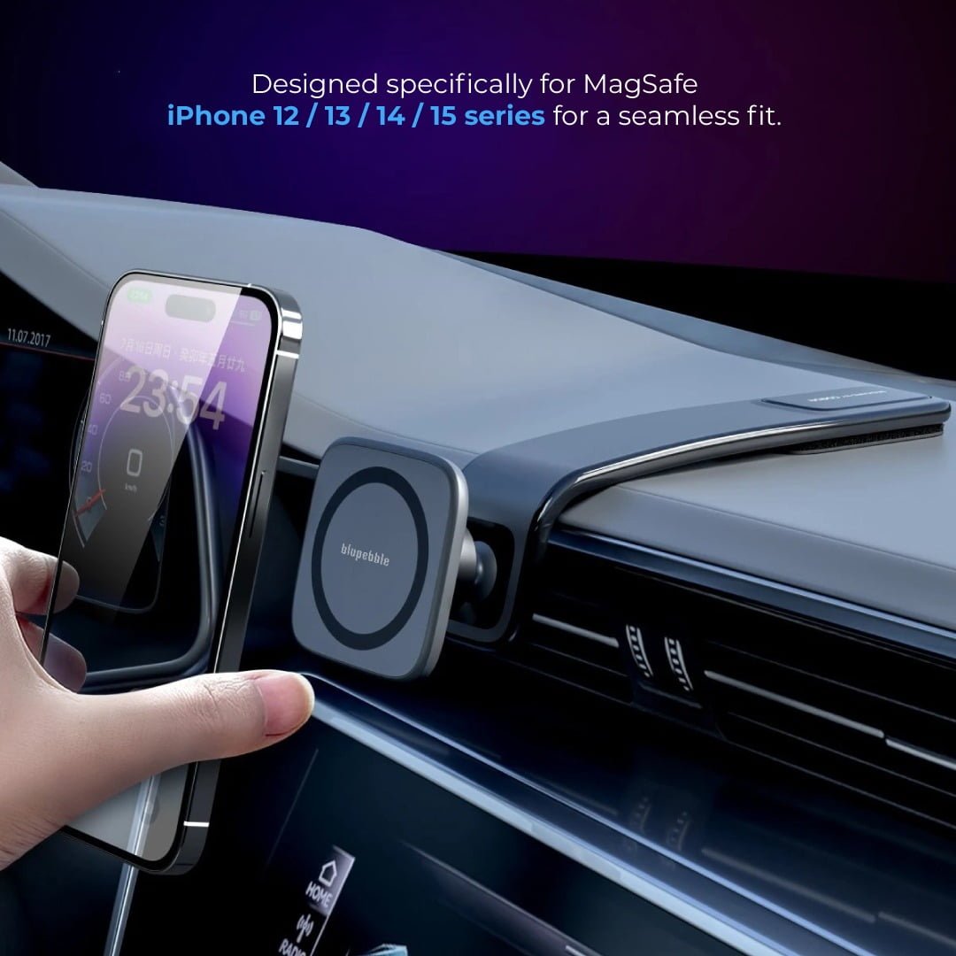 BLUPEBBLE NAVI MAGNETIC MOUNT WITH MAGSAFE PHONE HOLDER BLACK BP-NAVIMAGMOUNT-BK thumbnail 12