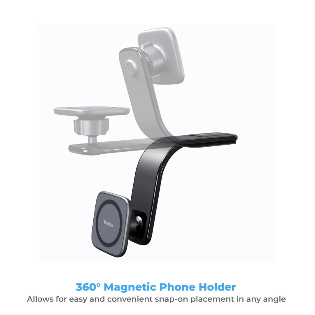 BLUPEBBLE NAVI MAGNETIC MOUNT WITH MAGSAFE PHONE HOLDER BLACK BP-NAVIMAGMOUNT-BK thumbnail 3