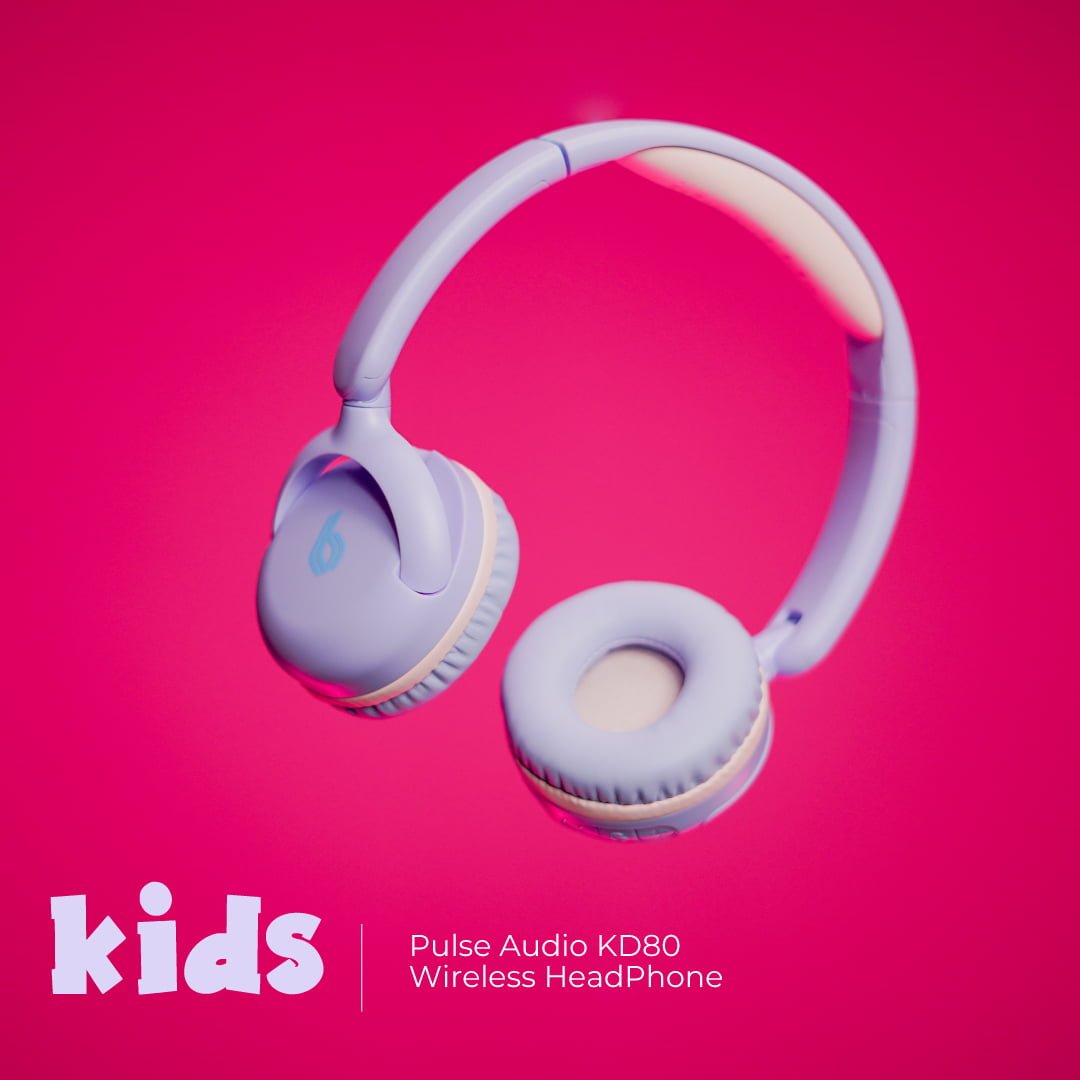 Bluepebble Kids Pulse Audio KD80 Wireless Headphones - Safe & Stylish BP-PAD80JNR thumbnail 17