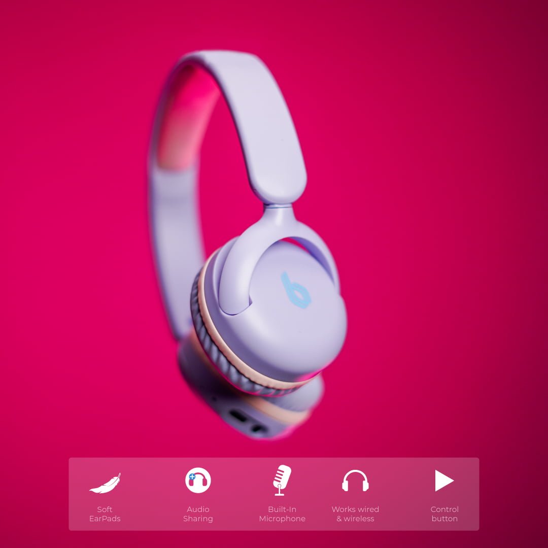 Bluepebble Kids Pulse Audio KD80 Wireless Headphones - Safe & Stylish BP-PAD80JNR thumbnail 16
