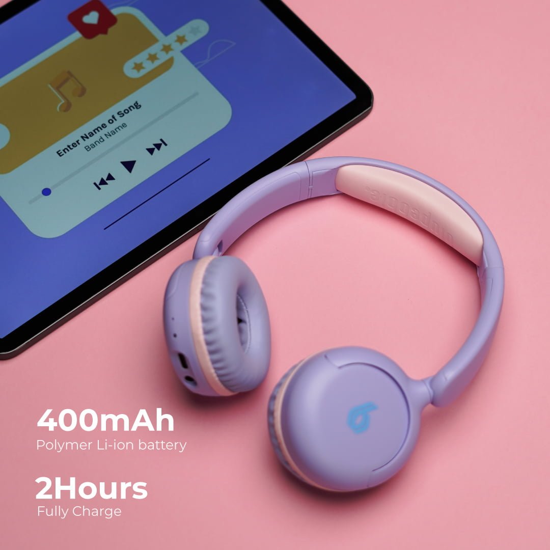 Bluepebble Kids Pulse Audio KD80 Wireless Headphones - Safe & Stylish BP-PAD80JNR thumbnail 14