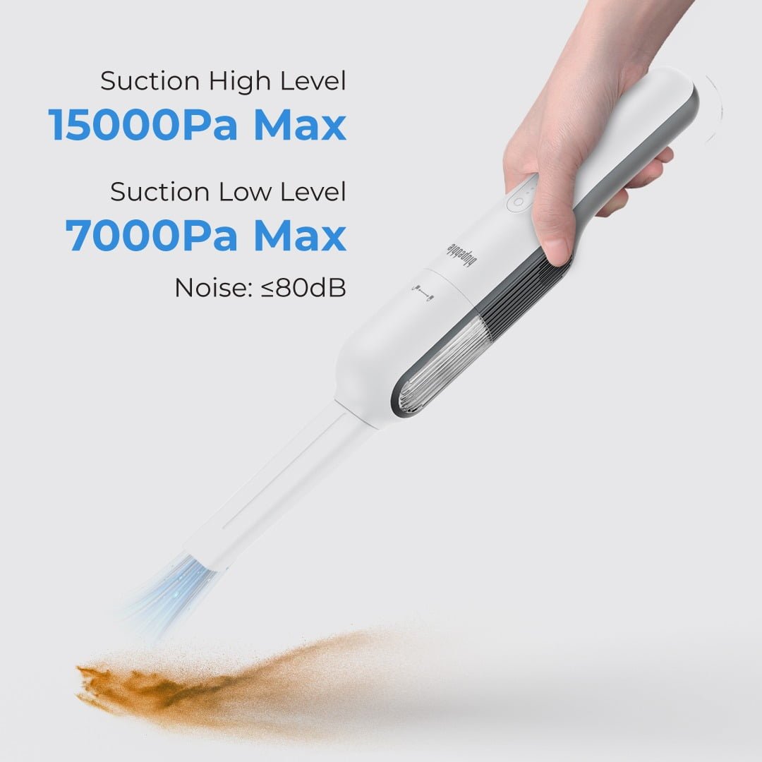 BLUPEBBLE CORDLESS HANDHELD PORTABLE VACUUM V12H WHITE BP-PVACV12H-GWH thumbnail 9