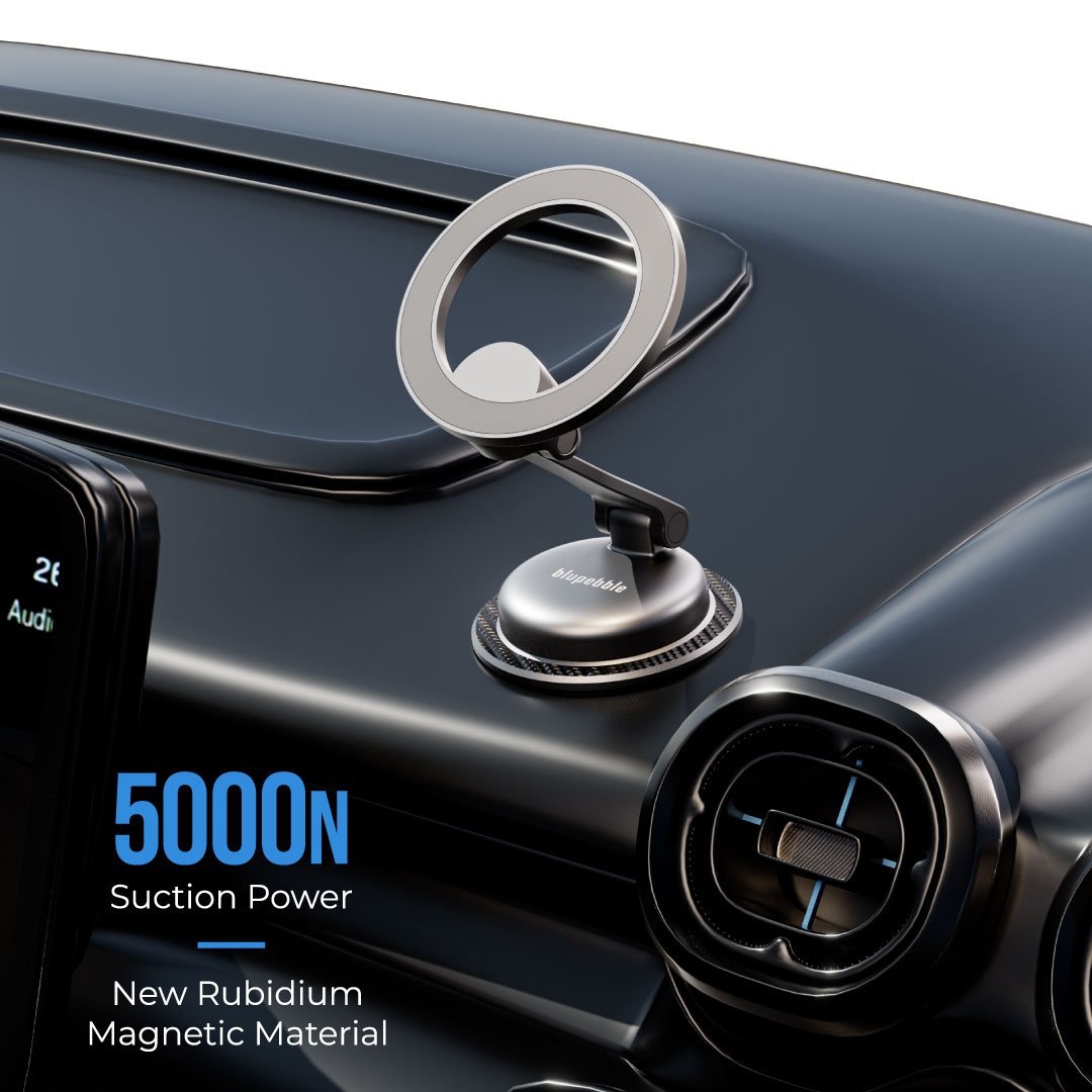 Blupebble Road Mag Magnetic Versatile Mount with MagSafe | 360° Rotation Phone Holder - Black BP-ROADMAG-BK thumbnail 13
