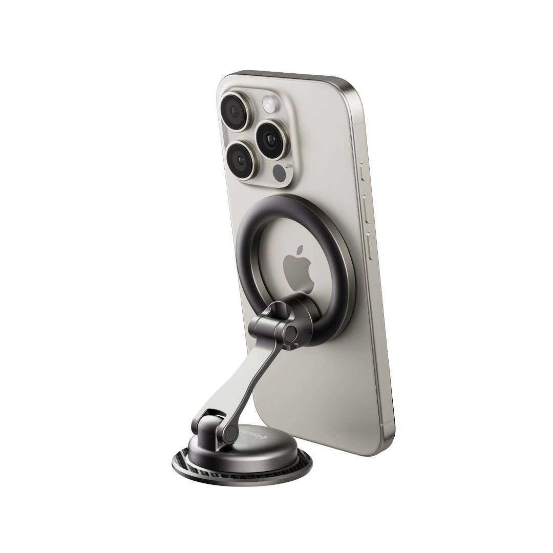 Blupebble Road Mag Magnetic Versatile Mount with MagSafe | 360° Rotation Phone Holder - Black BP-ROADMAG-BK thumbnail 11