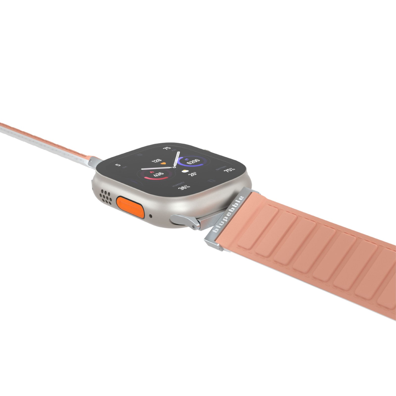 BLUPEBBLE ROSA SILICONE REVERSIBLE MAGNETIC STRAP 41/40/38MM PINK/WHITE BP-ROSA41-PKW thumbnail 5
