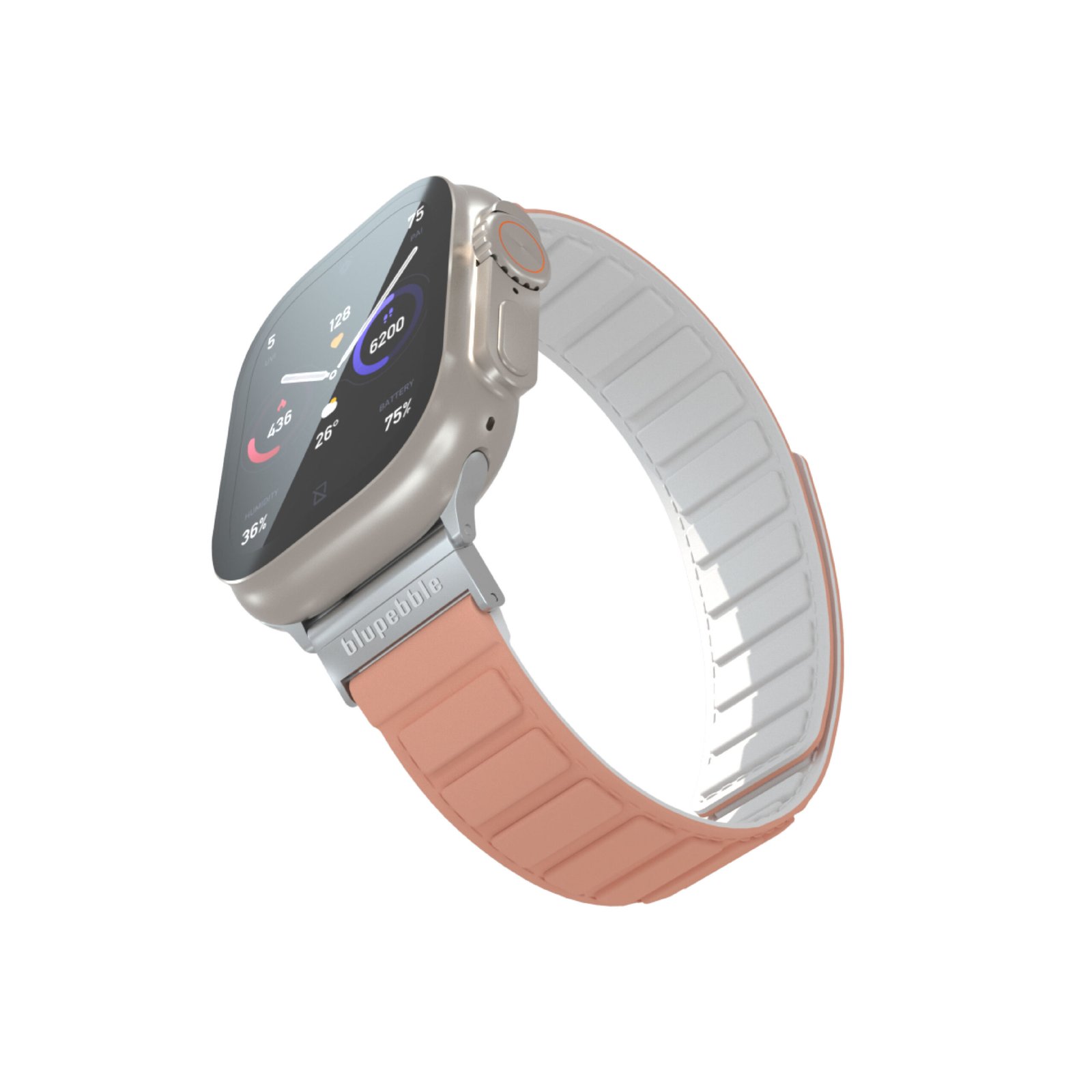 BLUPEBBLE ROSA SILICONE REVERSIBLE MAGNETIC STRAP 41/40/38MM PINK/WHITE BP-ROSA41-PKW thumbnail 6