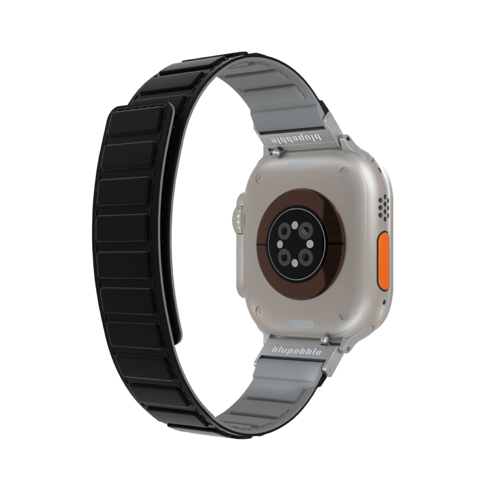 BLUPEBBLE SASS PORDOI SILICONE REVERSIBLE MAGNETIC STRAP 49/45/44/42MM BLACK/GREY BP-SPORDOI49-BKGY thumbnail 7