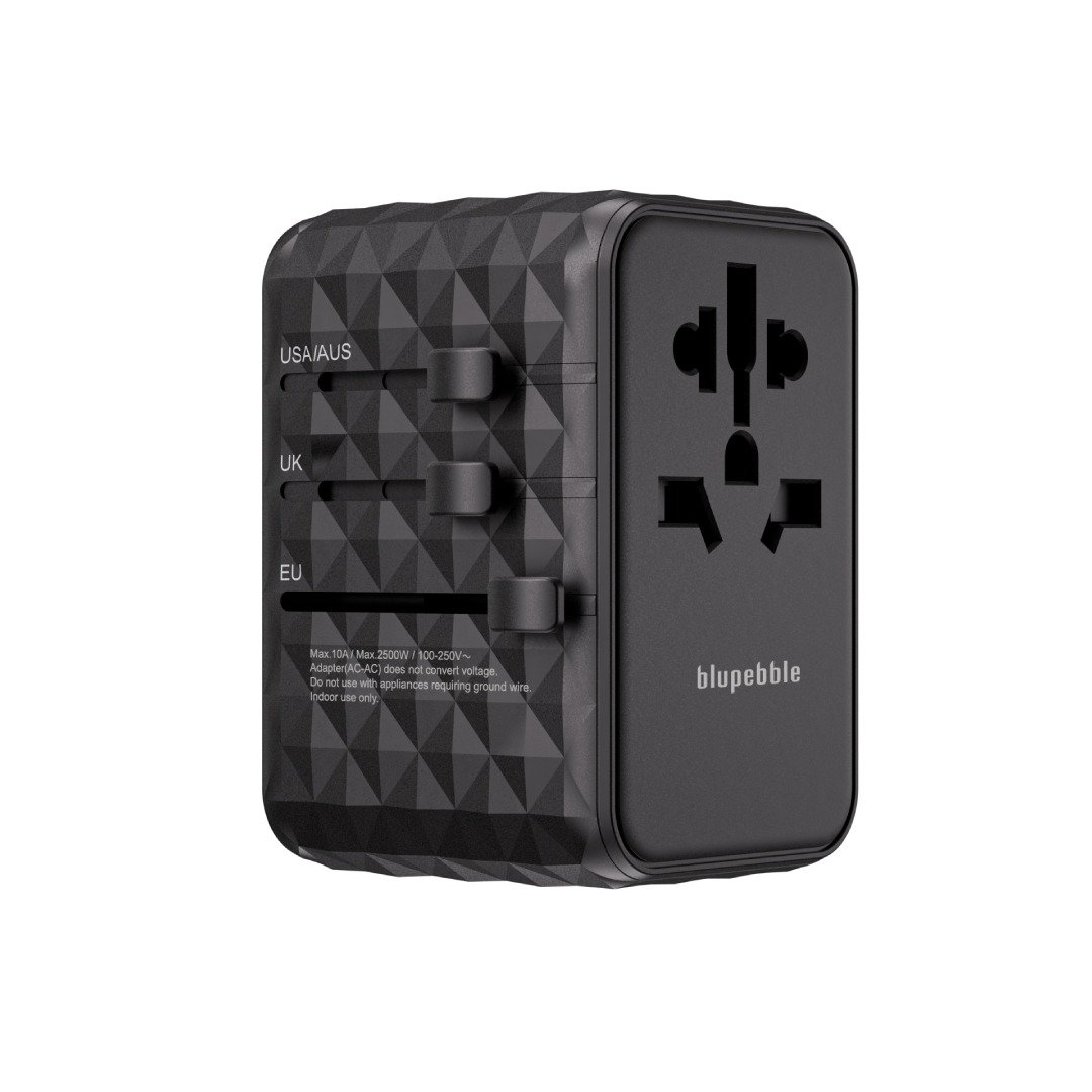 Blupebble Passport 4 World Travel Adapter - Featuring GAN III Tech, 100W Power, 3 USB-C, and 2 USB-A Ports for Ultimate Convenience : Power Up Anywhere thumbnail 20