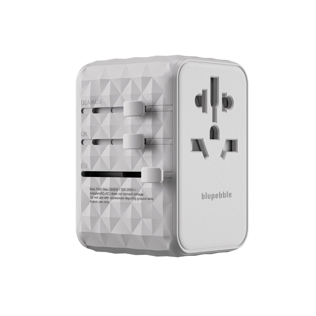 Blupebble Passport 4 World Travel Adapter - Featuring GAN III Tech, 100W Power, 3 USB-C, and 2 USB-A Ports for Ultimate Convenience : Power Up Anywhere thumbnail 14