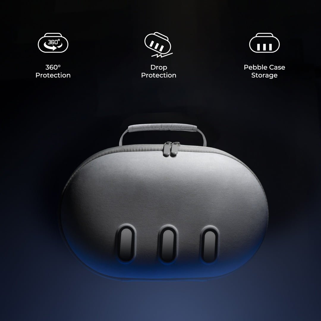 BLUPEBBLE ALL IN ONE PEBBLE CASE FOR META QUEST 3 WHITE BP-VRQ3PEBBAG-WH thumbnail 7