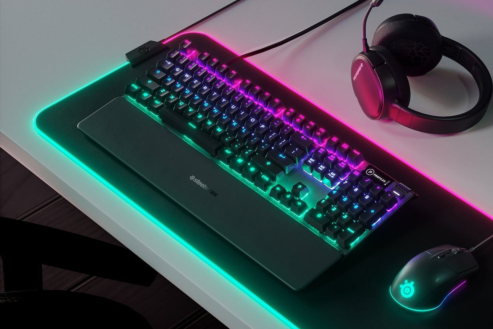 SteelSeries Apex 5 Gaming Keyboard (64532) - Hybrid Mechanical Switches, Customizable RGB Lighting, Durable Design thumbnail 11