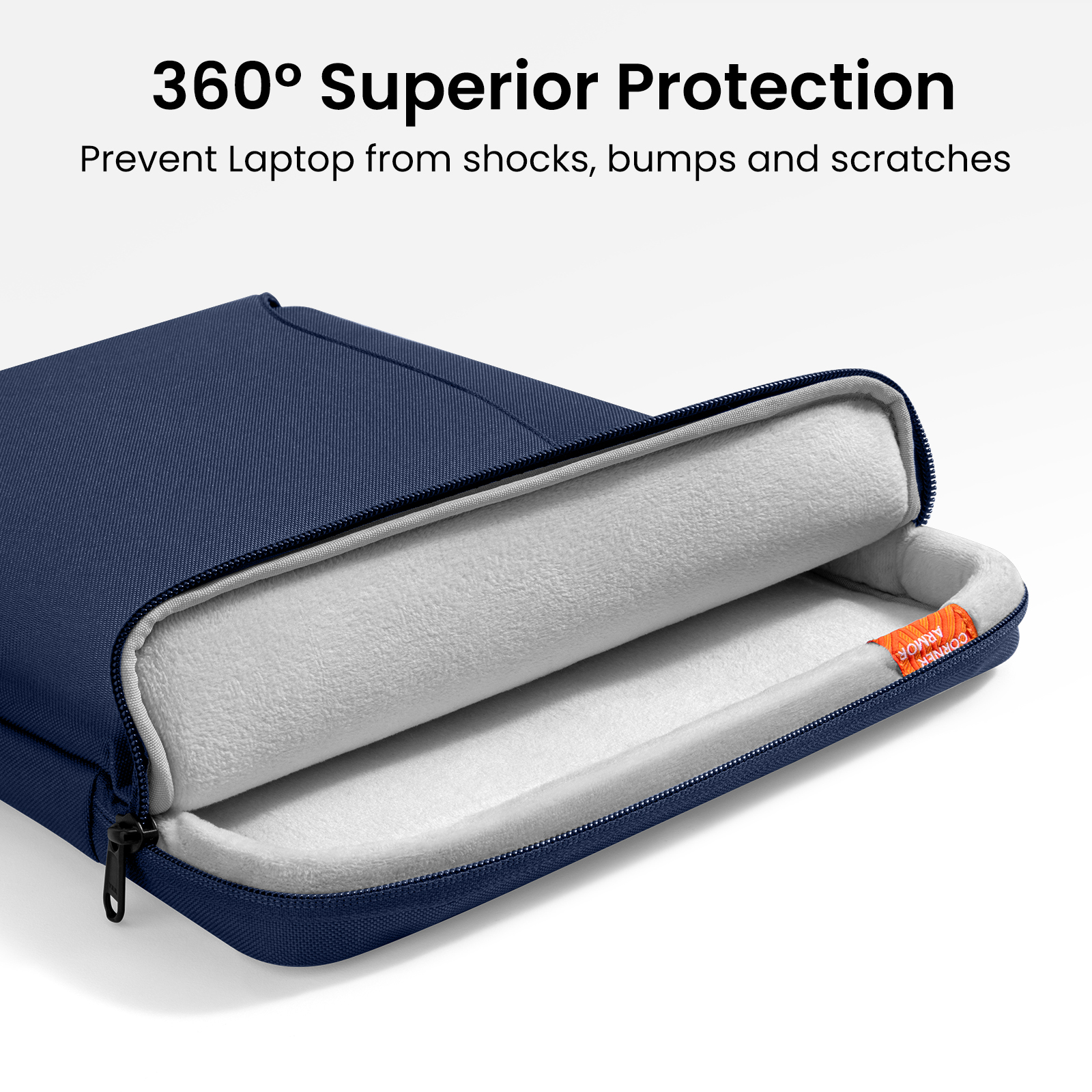 TOMTOC DEFENDER A22 14 INCH LAPTOP BRIEFCASE NAVY BLUE A22D2B1 thumbnail 6