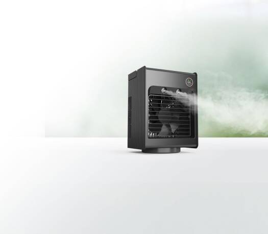 PORODO LIFESTYLE AIR & MIST PORTABLE COOLING FAN WITH NIGHT LIGHT AND OSCILLATION BLACK PD-LSMFAN -BK thumbnail 10