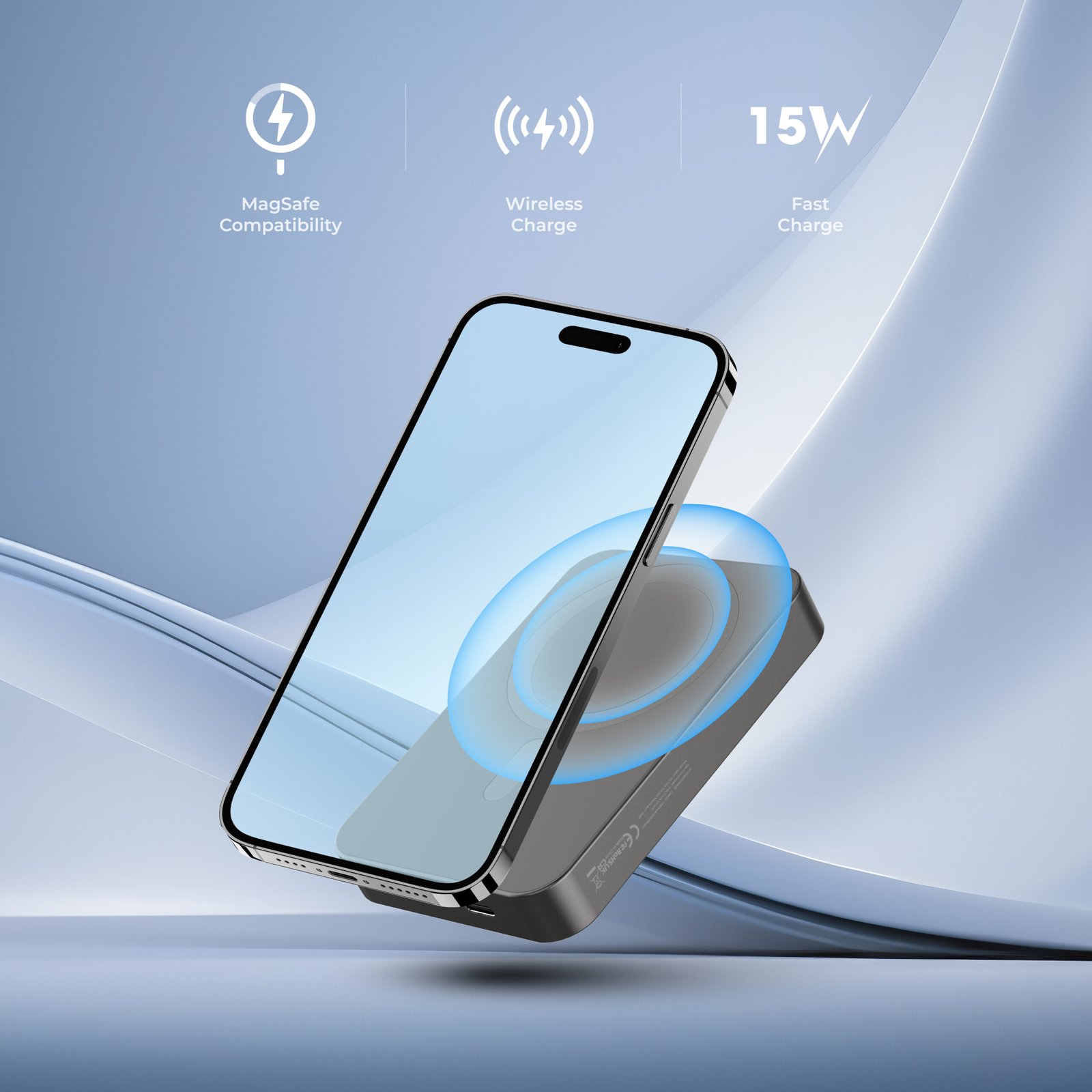 BLUPEBBLE 15W CORE POD MAX 10000MAH MAGSAFE POWER BANK GREY BP-CPMAX10000-SG thumbnail 17