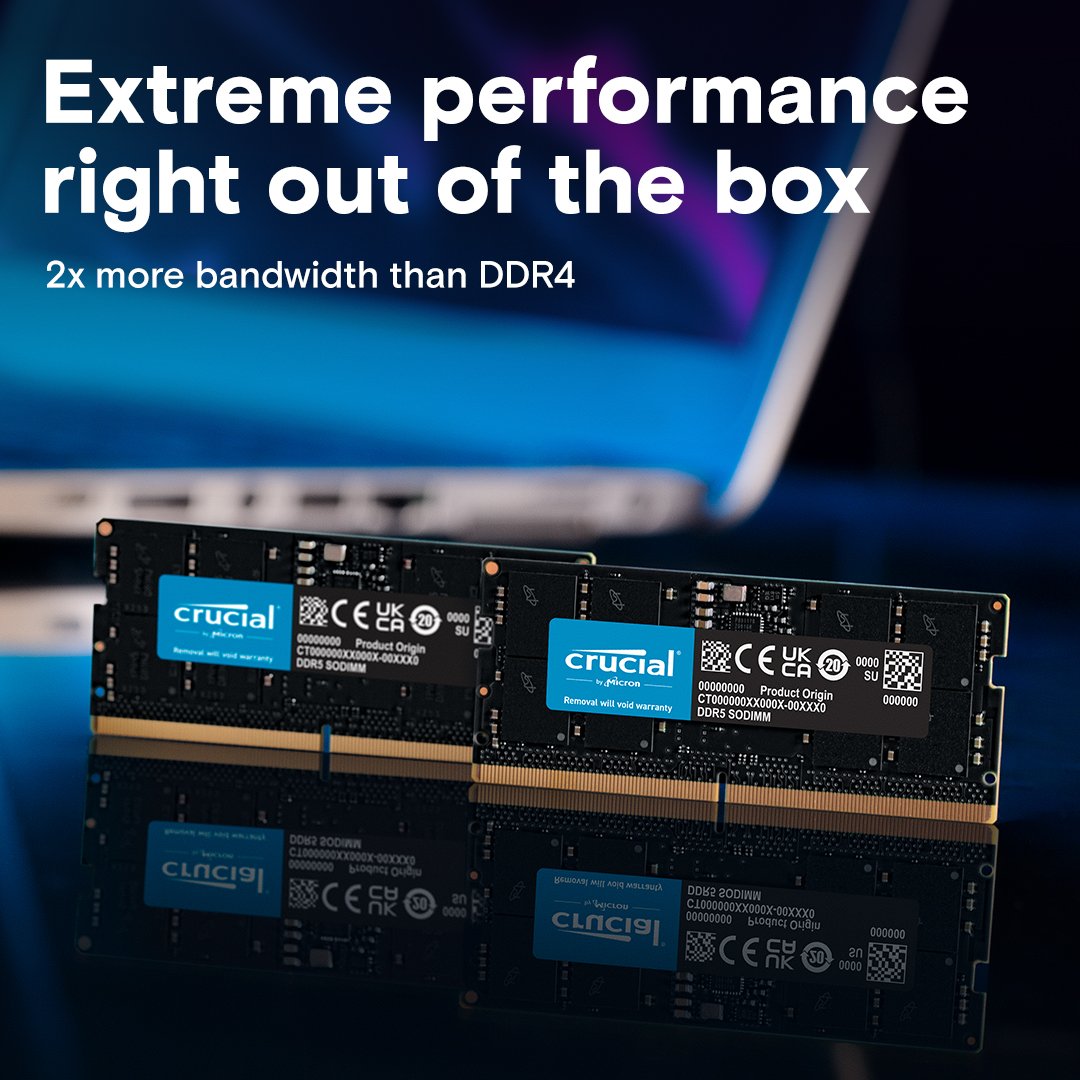 Crucial 8GB DDR5-5600 Laptop RAM CT8G56C46S5 thumbnail 7