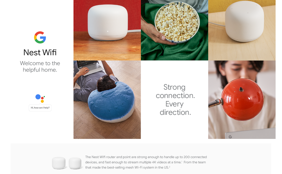 GOOGLE NEST WIFI ROUTER AND POINT 2 PACK GA01425 thumbnail 9