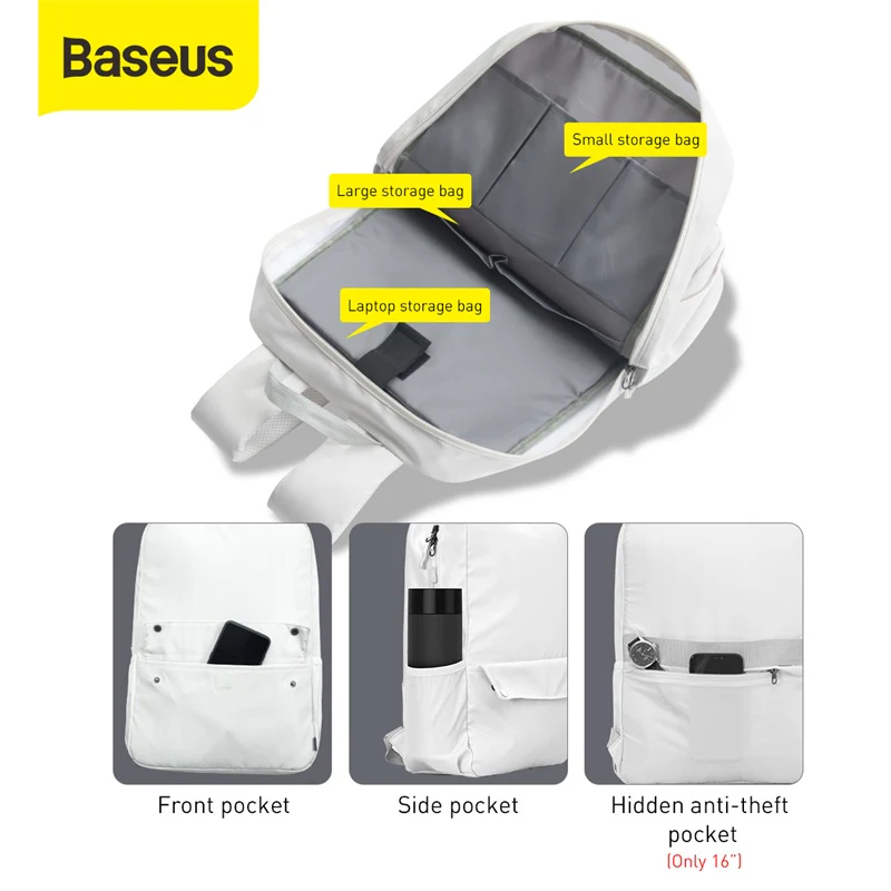 BASEUS BASICS SERIES 13  COMPUTER BACKPACK BUFF LBJN-E02 thumbnail 8