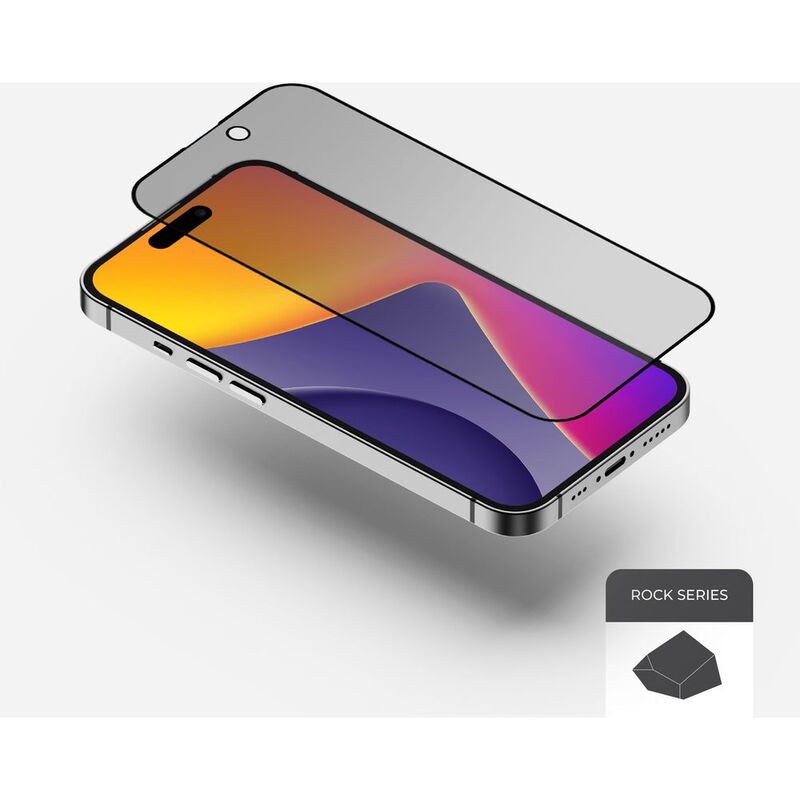 BLUPEBBLE IPHONE 16 PLUS GRAPHENE TEMPERED GLASS 2.5D PRIVACY BP-ROCKIP16PLUS6.7AP-PRV thumbnail 7
