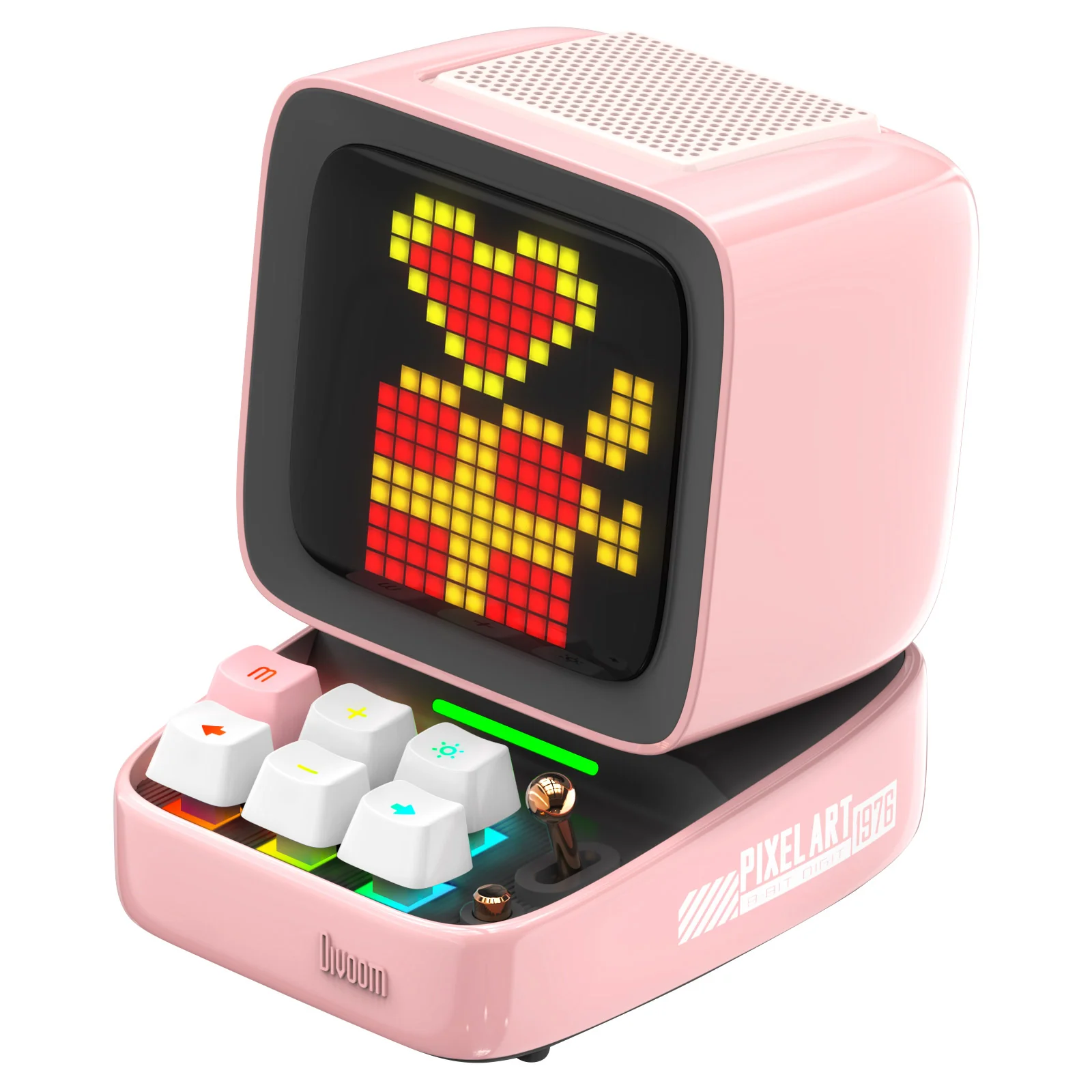 DIVOOM DITOO PRO RETRO PIXEL ART BLUETOOTH SPEAKER WITH RGB MECHANICAL KEYBOARD PINK thumbnail 11