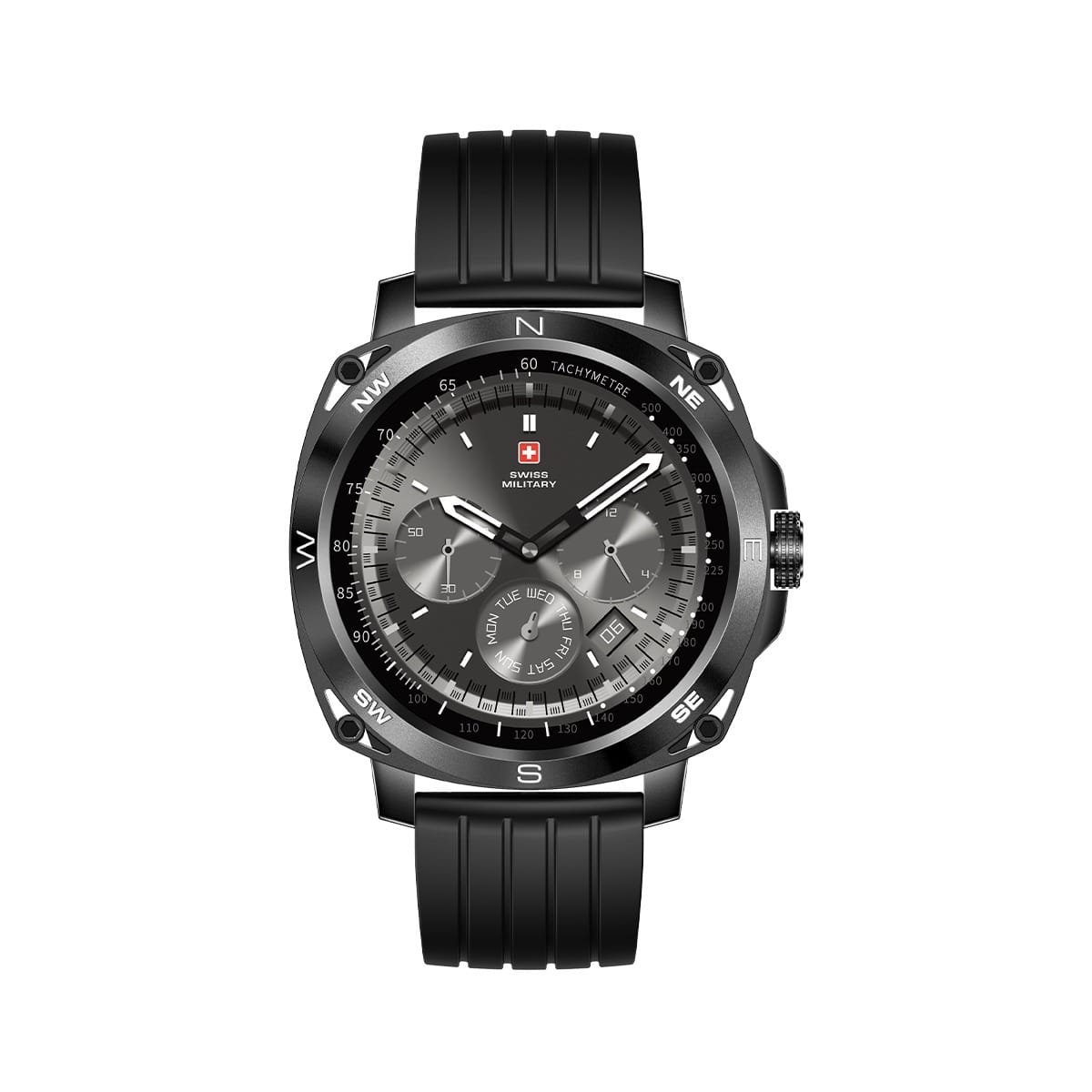 SWISS MILITARY DOM 4 WATCH WITH METAL/SILICONE STRAPS thumbnail 29