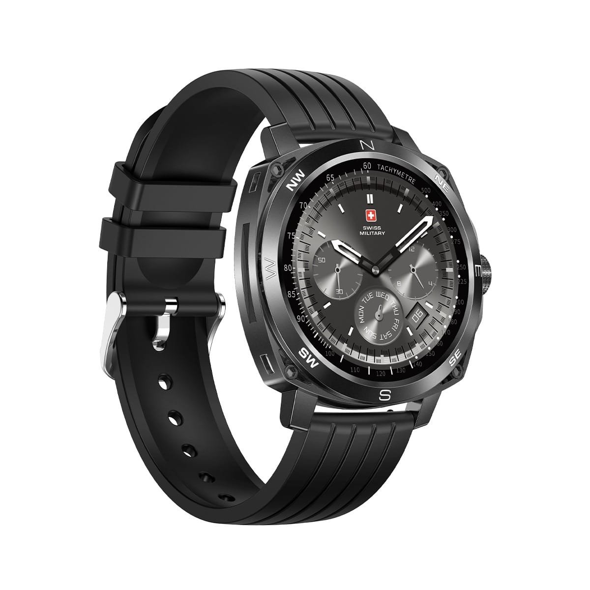 SWISS MILITARY DOM 4 WATCH WITH METAL/SILICONE STRAPS thumbnail 22
