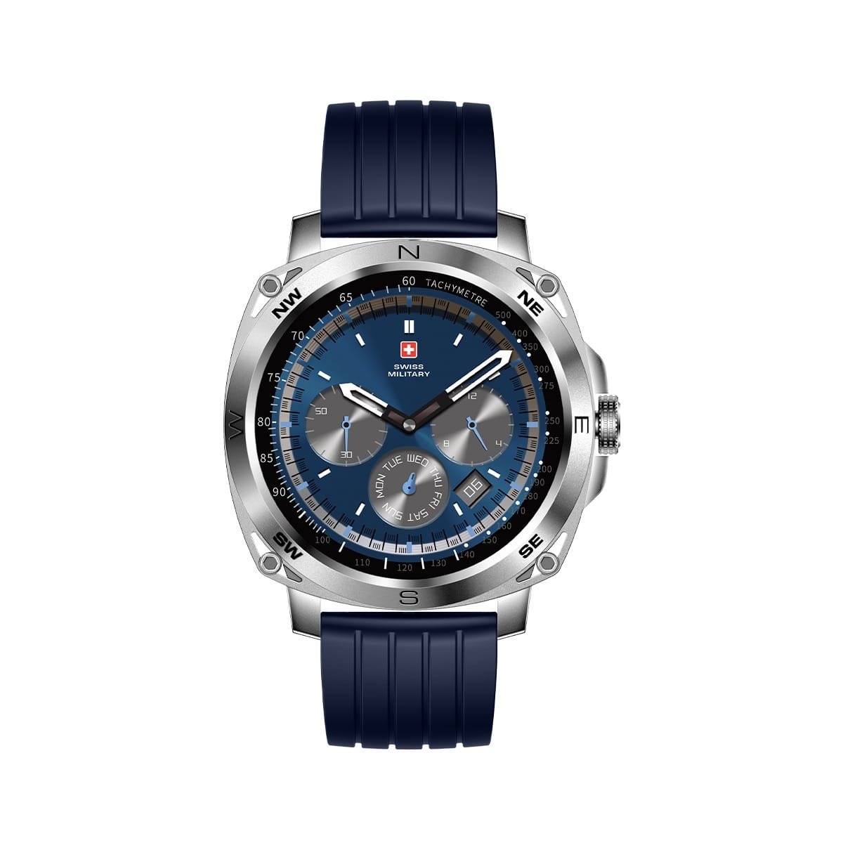 SWISS MILITARY DOM 4 WATCH WITH METAL/SILICONE STRAPS thumbnail 23