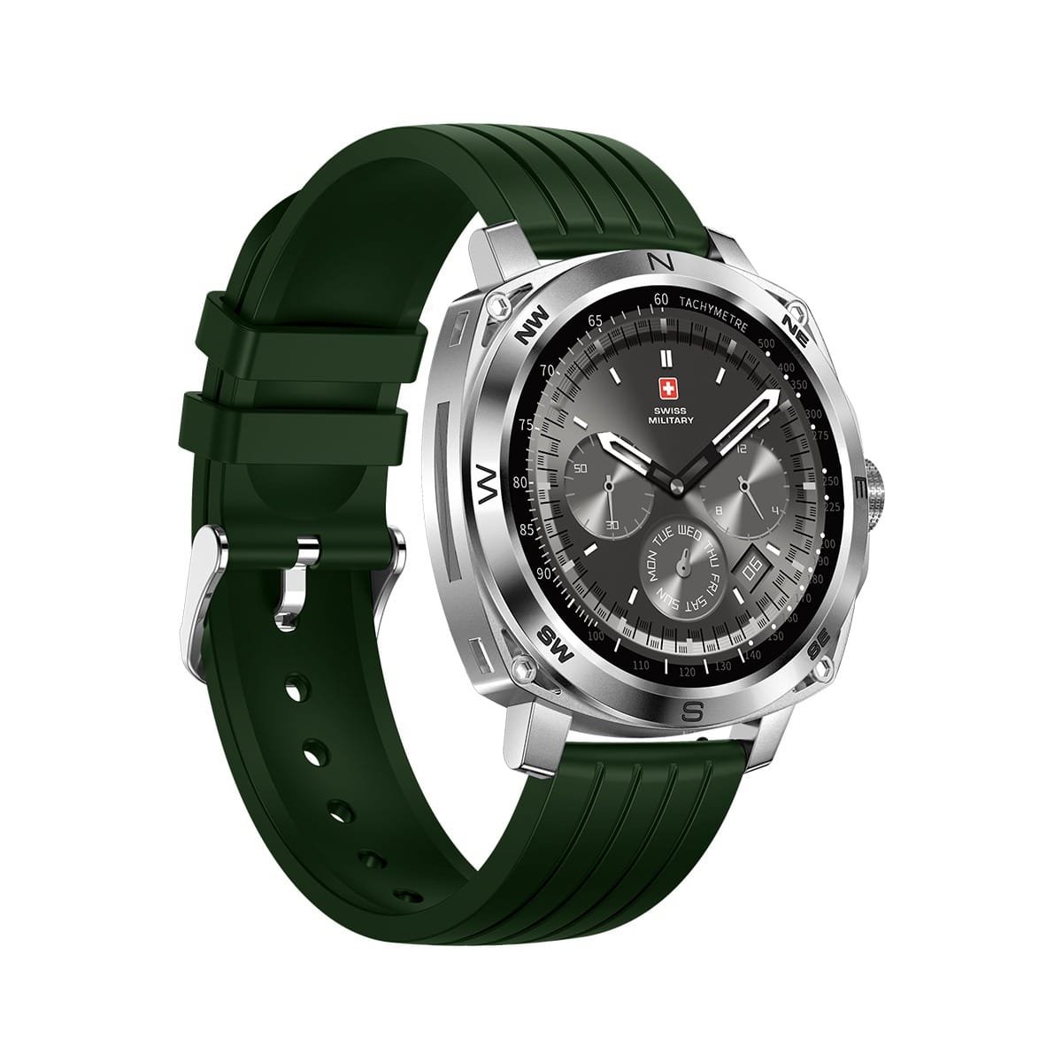 SWISS MILITARY DOM 4 WATCH WITH METAL/SILICONE STRAPS thumbnail 27