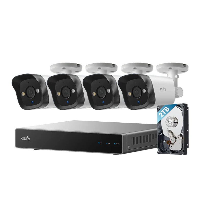 ANKER EUFY E40 8 CHANNEL NVR SECURITY SYSTEM WITH 4 POE BULLET CAMERA WHITE E8P00322