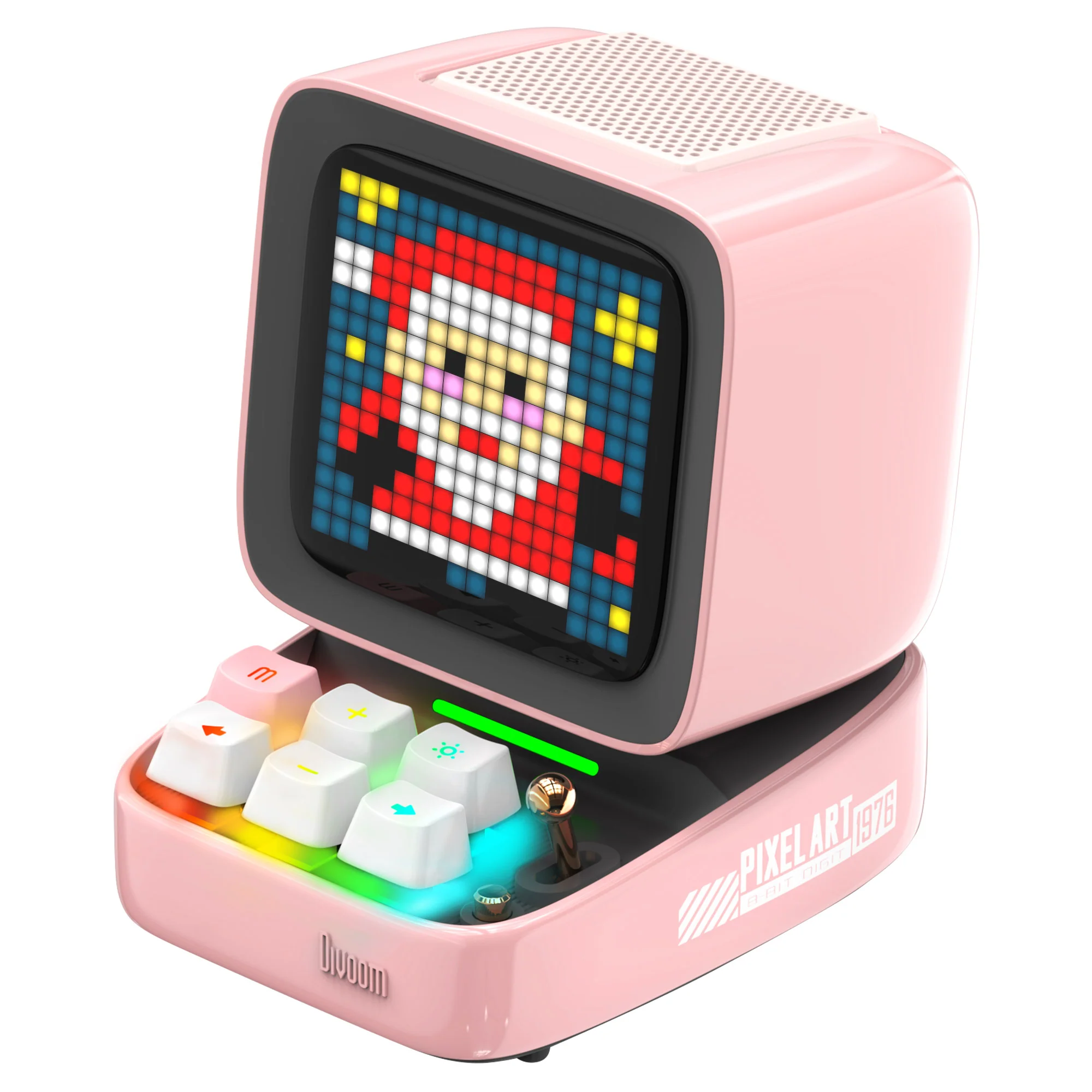 DIVOOM DITOO PRO RETRO PIXEL ART BLUETOOTH SPEAKER WITH RGB MECHANICAL KEYBOARD PINK thumbnail 10