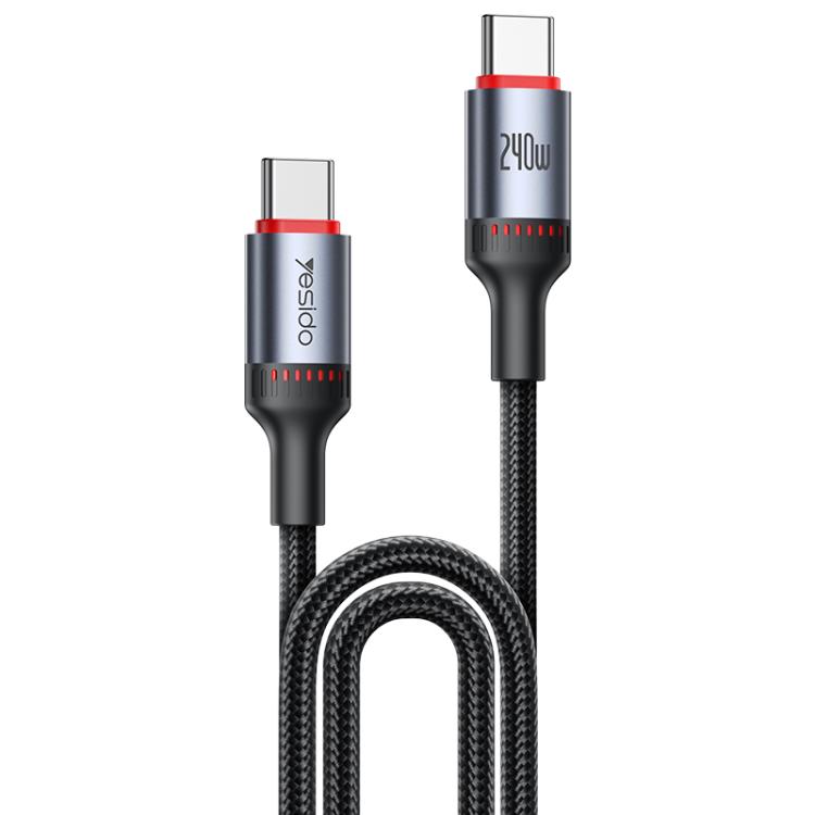 YESIDO 240W USB-C TO USB-C CABLE 2M BLACK CA186