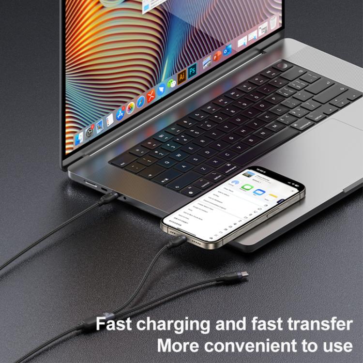 YESIDO 2 IN 1 TYPE C TO DUAL TYPE C CABLE 100W BLACK CA92 thumbnail 10