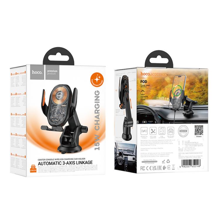 HOCO AUTOMATIC 3-AXIS 15W CHARGING BLACK HW34 thumbnail 17