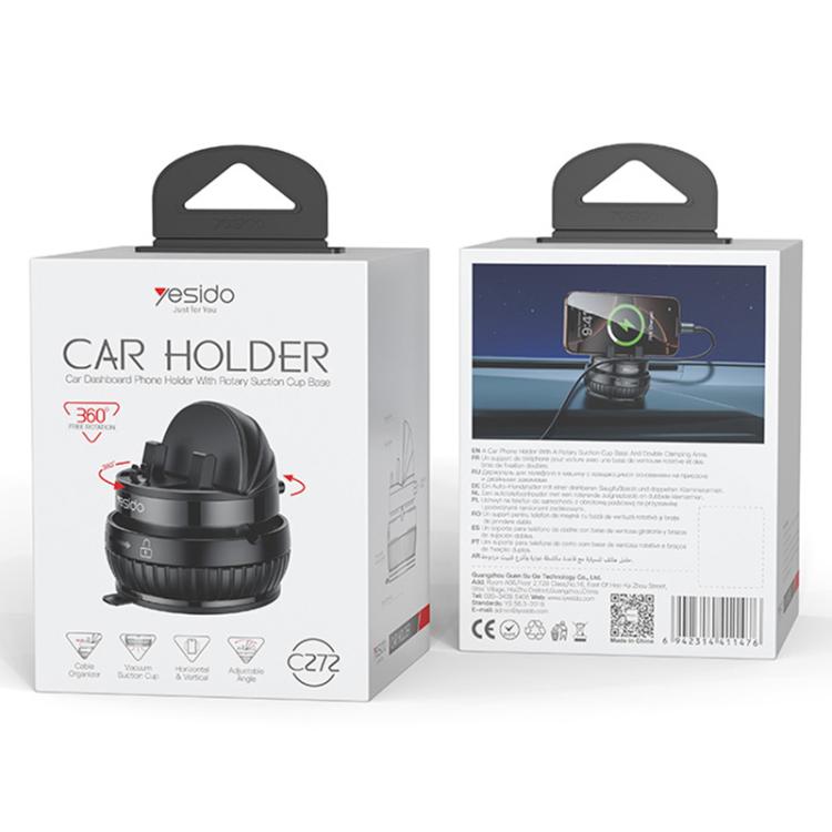 YESIDO DASHBOARD PHONE HOLDER BLACK C272 thumbnail 9