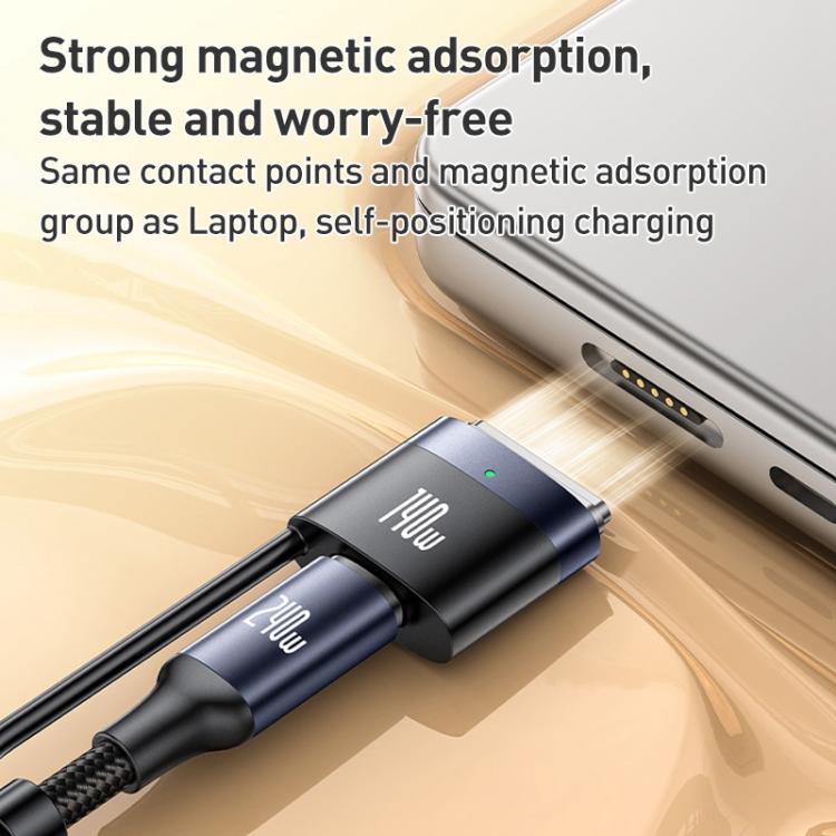 YESIDO 2 IN 1 TYPE C TO TYPE C MAGNETIC CABLE 240W BLACK CA197 thumbnail 11