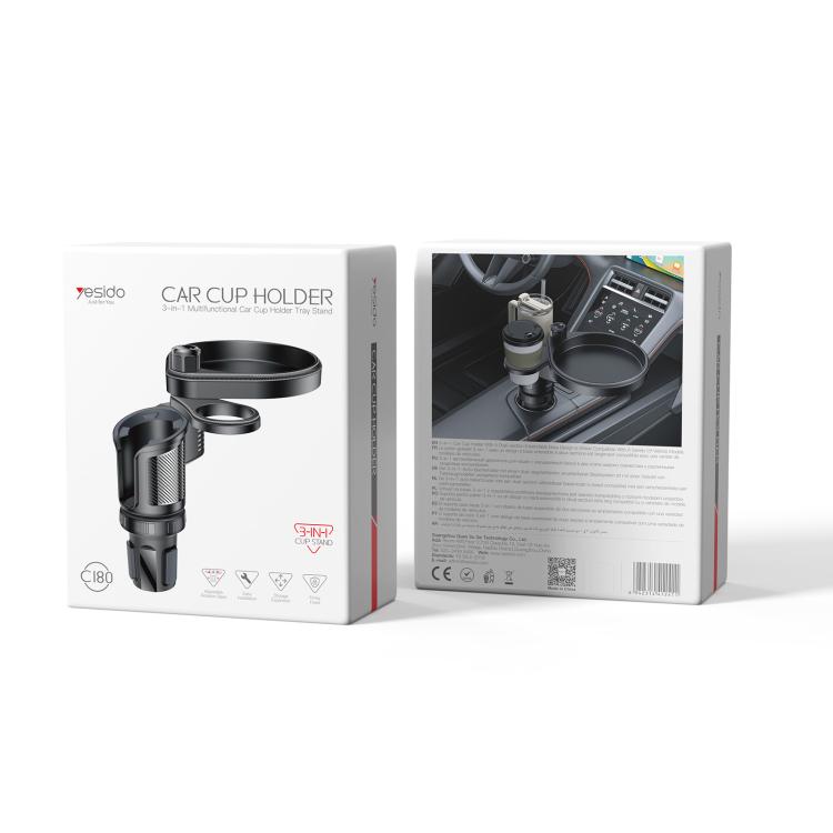 YESIDO 3 IN 1 CAR CUP PHONE HOLDER BLACK C180 thumbnail 19
