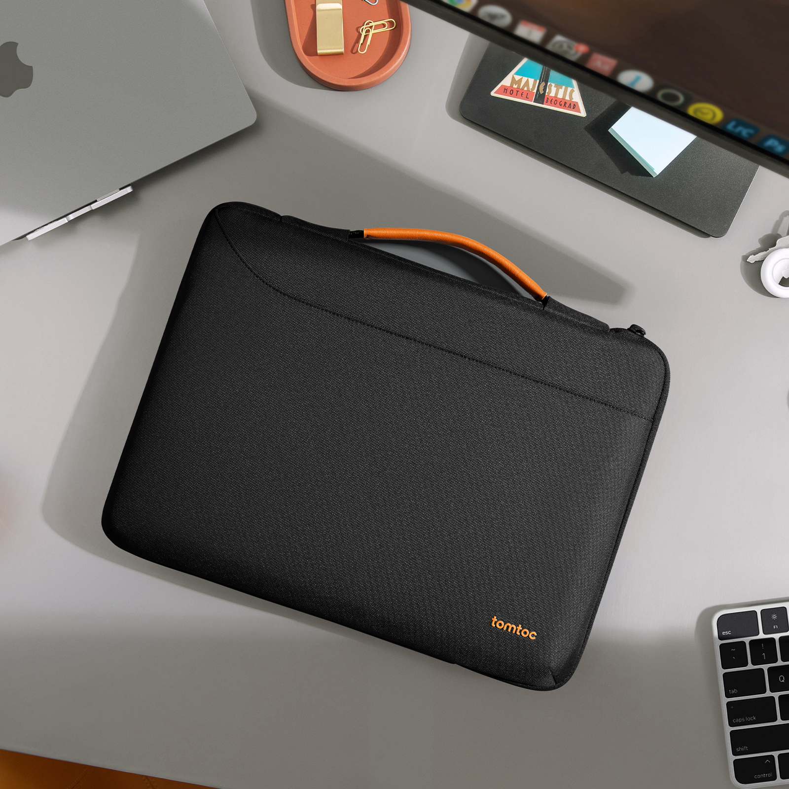 TOMTOC DEFENDER A22 13 INCH LAPTOP BRIEFCASE BLACK A22C2D5 thumbnail 15