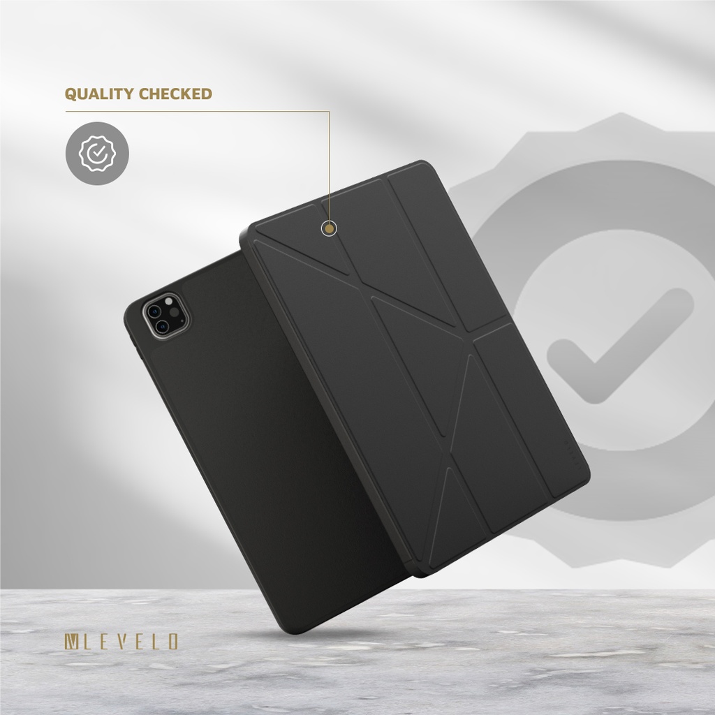 LEVELO ELEGANTE IPAD AIR 10.2 HYBRID LEATHER MAGNETIC CASE BLACK LVLELGP12BK thumbnail 9