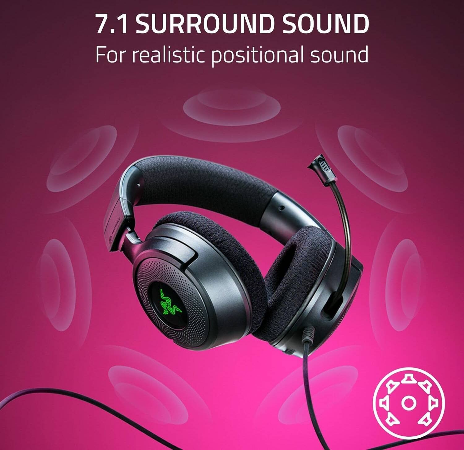 Razer Kraken V4 X Wired Gaming Headset (Black, RZ04-05180100-R3M1) - Comfort and Clear Audio for Gamers thumbnail 14